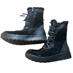 BareTraps Lancy Black Suede Winter Boots with Faux Fur Lining.   Size 7.5